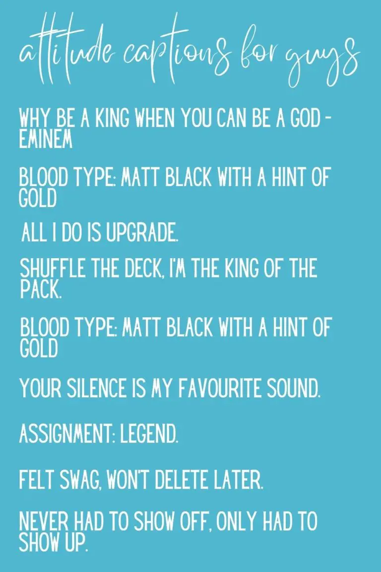Attitude Captions For Instagram